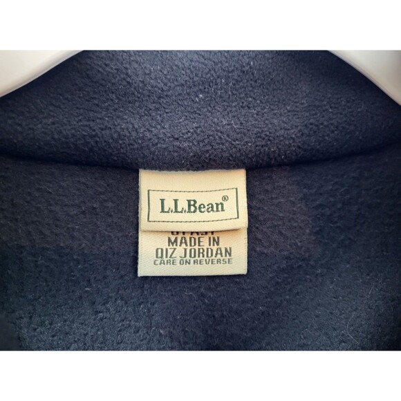 LL Bean Nordic Snowflake Fleece Jacket Full Zip Womens Medium Black - Picture 3 of 5